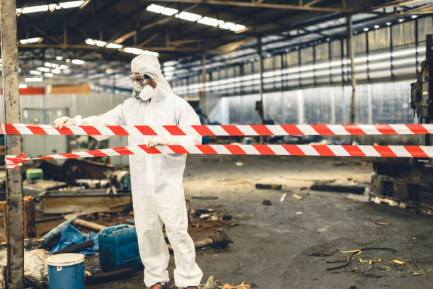 Professional Biohazard Cleanup technician working in Takoma Park, MD
